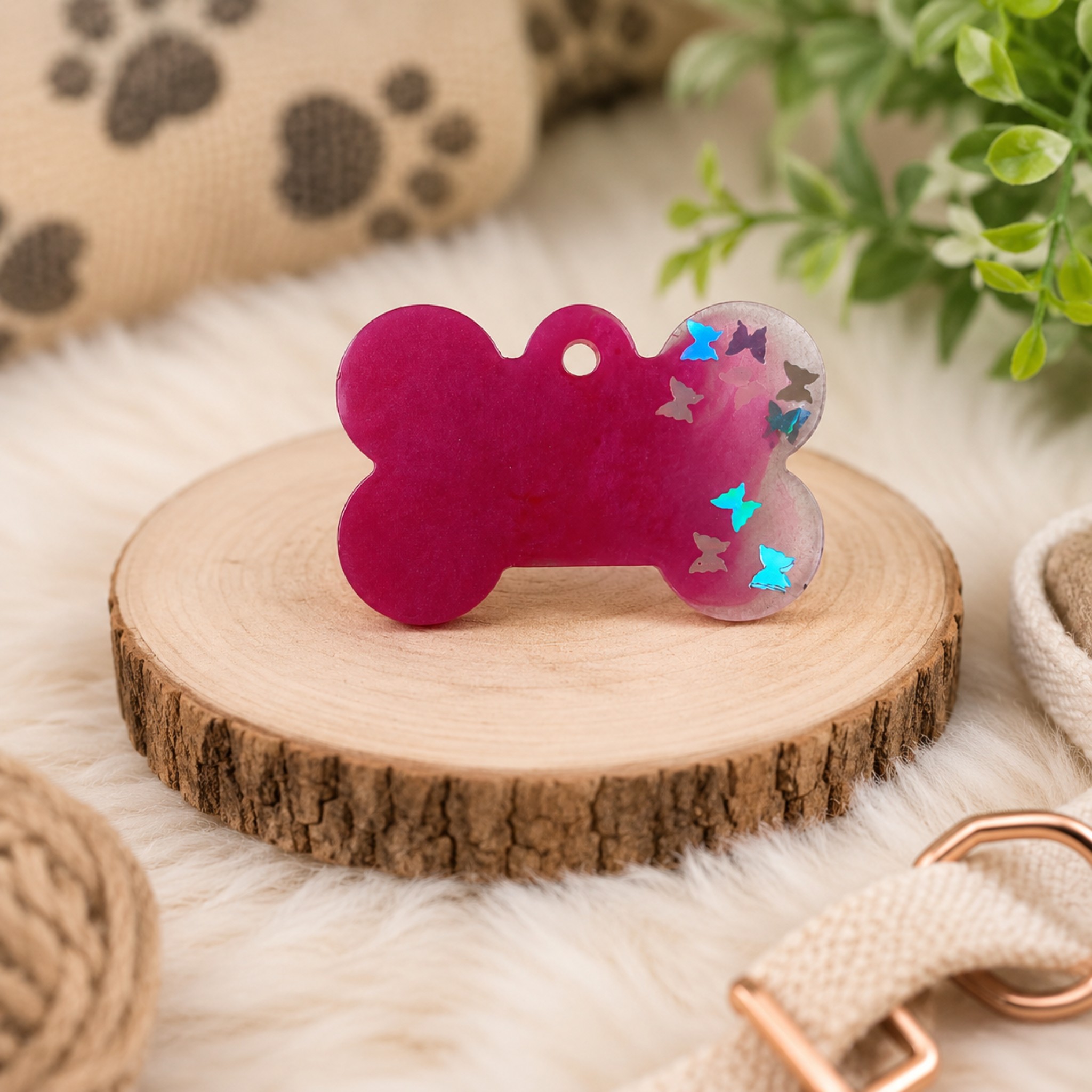 Medagliette Personalizzabili in Resina Glitter per Animali